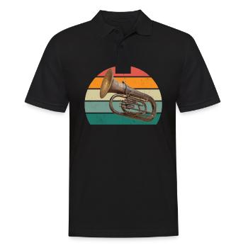 Tuba player Tuba player Brass instrument Tuba - Men's Polo Shirt - black - Front - Kai (181cm)