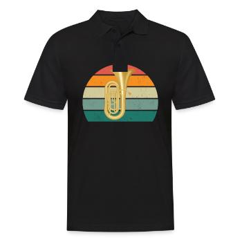 Tuba player Tuba player Brass instrument Tuba - Men's Polo Shirt - black - Front - Kai (181cm)