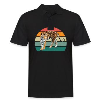Tigre de l’Amour cage de tigre grand chat chat tigre d’Asie - Polo Homme - noir - Devant - Kai (181cm)