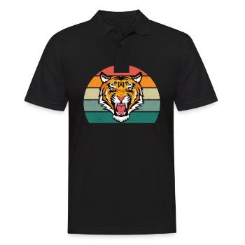 Tigre de l’Amour cage de tigre grand chat chat tigre d’Asie - Polo Homme - noir - Devant - Kai (181cm)