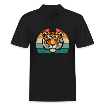 Tigre de l’Amour cage de tigre grand chat chat tigre d’Asie - Polo Homme - noir - Devant - Kai (181cm)