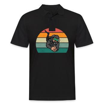 Plongeur Plongée Plongée Oxygène Plongée - Polo Homme - noir - Devant - Kai (181cm)