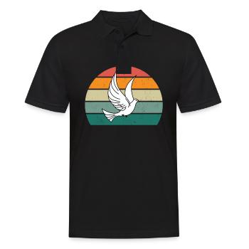 Pigeon plume pigeon vol pigeon pigeon troupeau pigeons - Polo Homme - noir - Devant - Kai (181cm)
