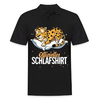 Offizielles Schlafshirt Leopard - Männer Poloshirt - Schwarz - Vorne - Kai (181cm)