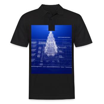 Christmas Christmas Tree Schematic Blueprint - Men's Polo Shirt - black - Front - Kai (181cm)