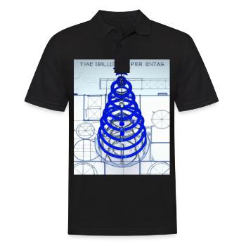 Weihnachten Weihnachtsbaum Schematic Blaupause - Männer Poloshirt - Schwarz - Vorne - Kai (181cm)