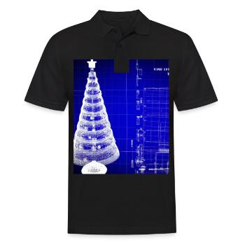 Weihnachten Weihnachtsbaum Schematic Blaupause - Männer Poloshirt - Schwarz - Vorne - Kai (181cm)