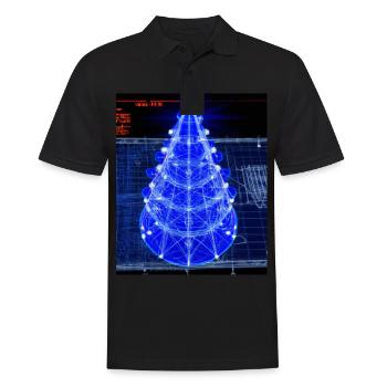 Christmas Christmas Tree Schematic Blueprint - Men's Polo Shirt - black - Front - Kai (181cm)