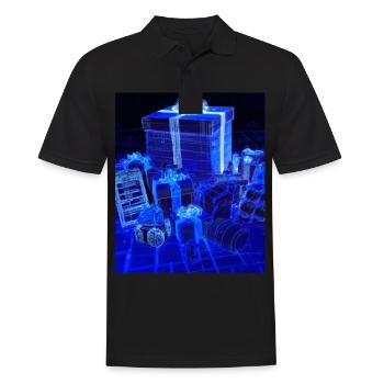 Christmas Christmas Tree Schematic Blueprint - Men's Polo Shirt - black - Front - Kai (181cm)