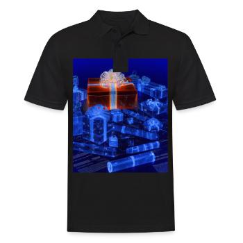 Weihnachten Weihnachtsbaum Schematic Blaupause - Männer Poloshirt - Schwarz - Vorne - Kai (181cm)