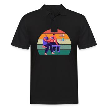 tatoo tattoo tattoowierer tattowierer körperkunst - Männer Poloshirt - Schwarz - Vorne - Kai (181cm)