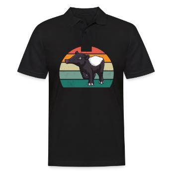 tapire tapirre elephant elephant trunk tapir - Men's Polo Shirt - black - Front - Kai (181cm)