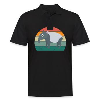 tapire tapirre elephant elephant trunk tapir - Men's Polo Shirt - black - Front - Kai (181cm)