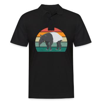 tapire tapirre elephant elephant trunk tapir - Men's Polo Shirt - black - Front - Kai (181cm)