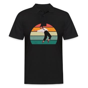 danseur danseur danse mouvement mouvement couple danse - Polo Homme - noir - Devant - Kai (181cm)