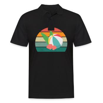 Vacances de sable vacances de vacancier - Polo Homme - noir - Devant - Kai (181cm)