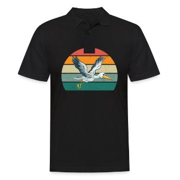 Störche Störchin Baby Kinder Kind Schnabel Storch - Männer Poloshirt - Schwarz - Vorne - Kai (181cm)