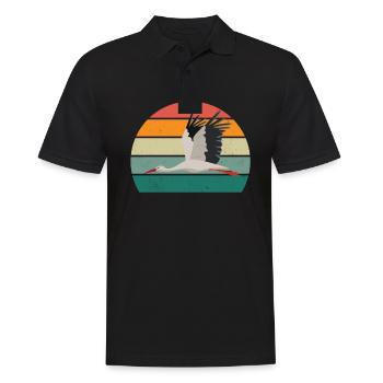 Störche Störchin Baby Kinder Kind Schnabel Storch - Männer Poloshirt - Schwarz - Vorne - Kai (181cm)