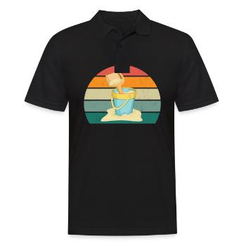 Vacances de sable vacances de vacancier - Polo Homme - noir - Devant - Kai (181cm)