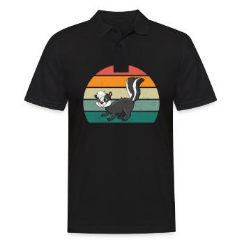 Skunks stink mammals defend skunk - Men's Polo Shirt - black - Front - Kai (181cm)