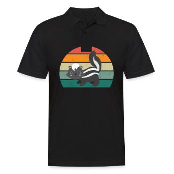 Skunks stink mammals defend skunk - Men's Polo Shirt - black - Front - Kai (181cm)
