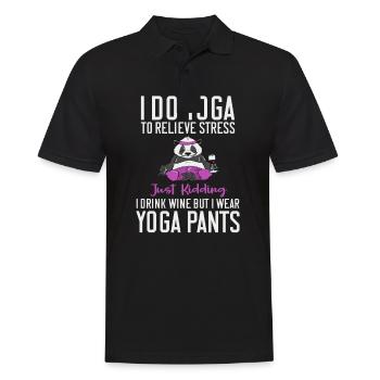 I Do Yoga To Relieve Stress Hungry Animal - Männer Poloshirt - Schwarz - Vorne - Kai (181cm)