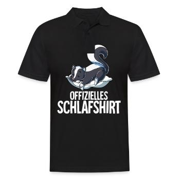 Offizielles Schlafshirt Stinktier - Männer Poloshirt - Schwarz - Vorne - Kai (181cm)