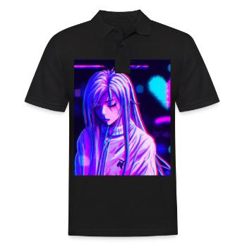 Pastel Esthétique Triste Anime Fille - Polo Homme - noir - Devant - Kai (181cm)
