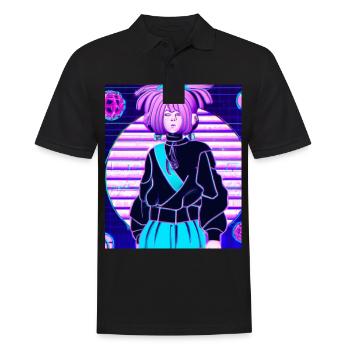 Pastel Esthétique Triste Anime Fille - Polo Homme - noir - Devant - Kai (181cm)
