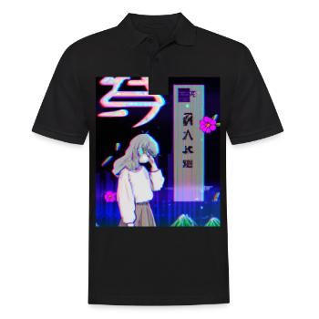 Pastel Esthétique Triste Anime Fille - Polo Homme - noir - Devant - Kai (181cm)