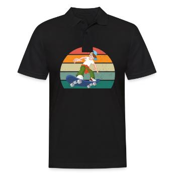 skatboarden skatboarder skatboarderin skatboard - Männer Poloshirt - Schwarz - Vorne - Kai (181cm)