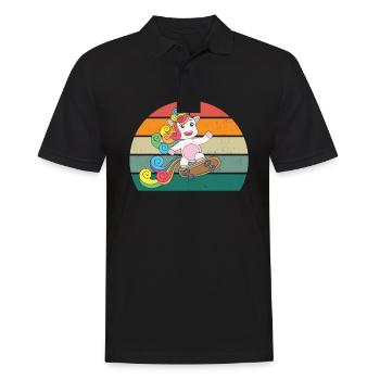 skatboarden skatboarder skatboarderin skatboard - Männer Poloshirt - Schwarz - Vorne - Kai (181cm)
