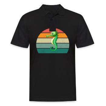 Hippocampes Eau Mer Océan Nageurs Chevaux - Polo Homme - noir - Devant - Kai (181cm)