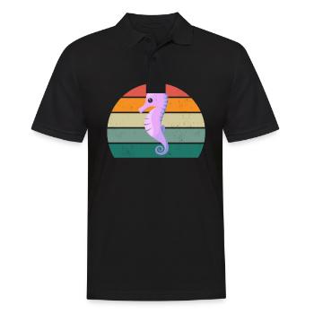 Hippocampes Eau Mer Océan Nageurs Chevaux - Polo Homme - noir - Devant - Kai (181cm)
