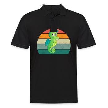 Hippocampes Eau Mer Océan Nageurs Chevaux - Polo Homme - noir - Devant - Kai (181cm)