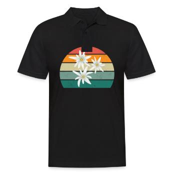 Swiss Swiss Swiss Swiss German Mountain Switzerland - Men's Polo Shirt - black - Front - Kai (181cm)