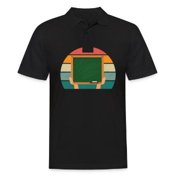 schulen, lehrer lehrerin schüler, schülerin klasse - Männer Poloshirt - Schwarz - Vorne - Kai (181cm)