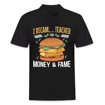 Primary School Teacher Kindergarten Educator - Men's Polo Shirt - black - Front - Kai (181cm)