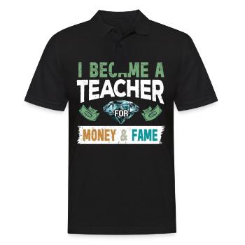 Primary School Teacher Kindergarten Educator - Men's Polo Shirt - black - Front - Kai (181cm)