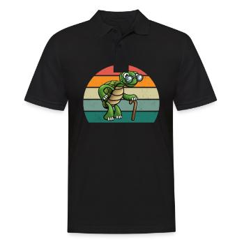 Tortues Carapace de tortue Lézard Reptiles - Polo Homme - noir - Devant - Kai (181cm)