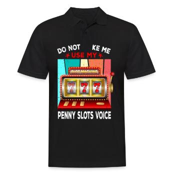 Casino Gambling Slot Machine à sous Jeu de cartes - Polo Homme - noir - Devant - Kai (181cm)