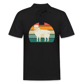 Schafe Schafherde Ziege Ziegen Lamm Schaf Wolle - Männer Poloshirt - Schwarz - Vorne - Kai (181cm)
