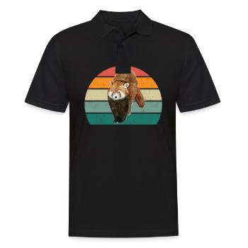 Rote Pandas Rot Panda Bambus Asien Roter Pandabär - Männer Poloshirt - Schwarz - Vorne - Kai (181cm)