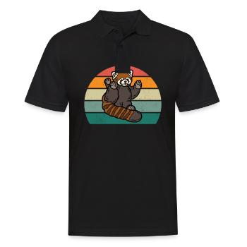 Pandas roux Panda rouge Bambou Asie Panda Rouge Ours - Polo Homme - noir - Devant - Kai (181cm)