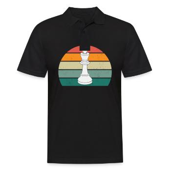 Joueur d’échecs Joueur d’échecs King Queen Chess - Polo Homme - noir - Devant - Kai (181cm)