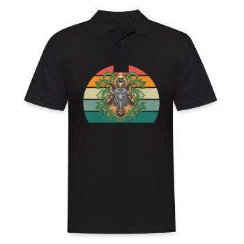 Teufel teuflisch Satan Böse Hölle Angst Schrecken - Männer Poloshirt - Schwarz - Vorne - Kai (181cm)