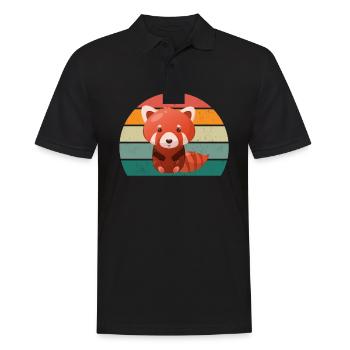 Rote Pandas Rot Panda Bambus Asien Roter Pandabär - Männer Poloshirt - Schwarz - Vorne - Kai (181cm)