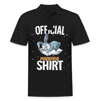 Sleeping Rabbit Officiel Napping - Polo Homme - noir - Devant - Kai (181cm)