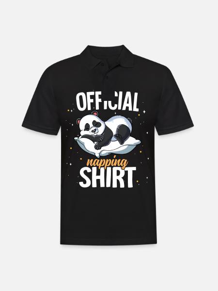 Sleeping Panda Official Napping - Men's Polo Shirt - black