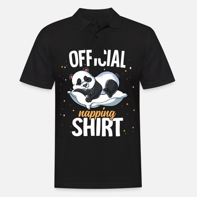 Sleeping Panda Official Napping - Men's Polo Shirt - black
